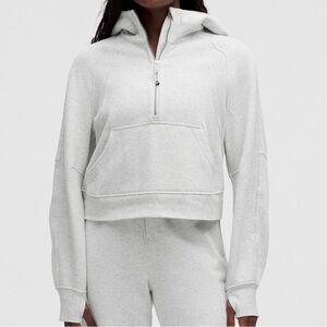 Lululemon gray scuba oversized half zip hoodie